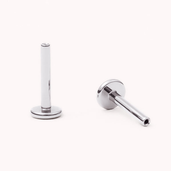 Silver Base • 8mm Post • 1.0mm Gauge — titanium — Rhokea