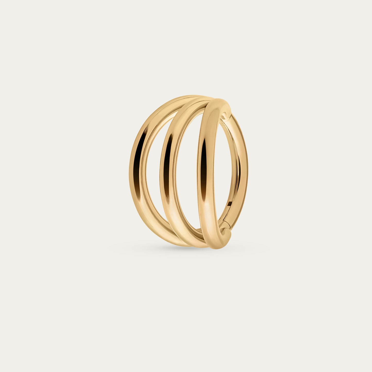 Trinity Hoop in Gold