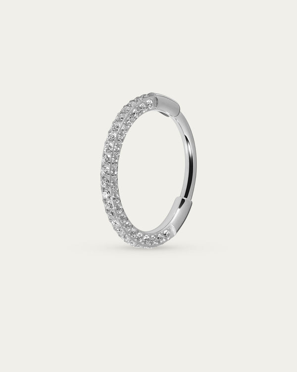 Eternal Hoop in Silver — titanium — Rhokea