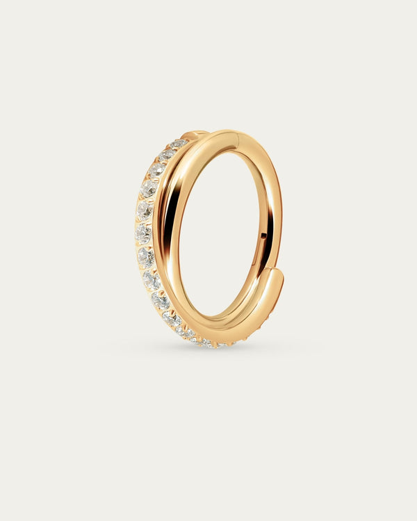 Eclipse Hoop in Gold — titanium — Rhokea