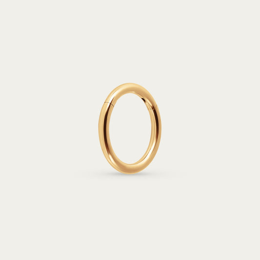 Smooth Hoop in Gold — titanium — Rhokea