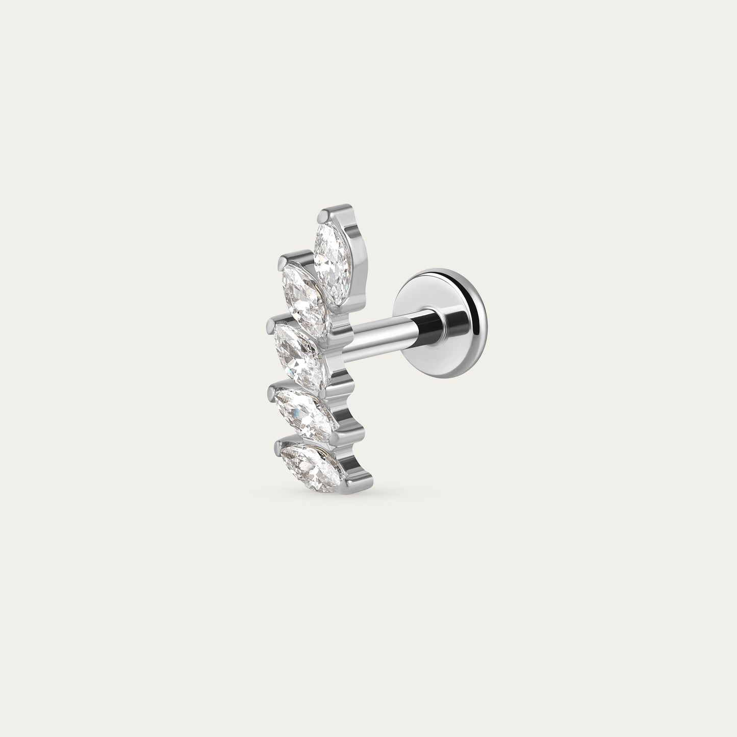 Quintet Marquise Stud in Silver