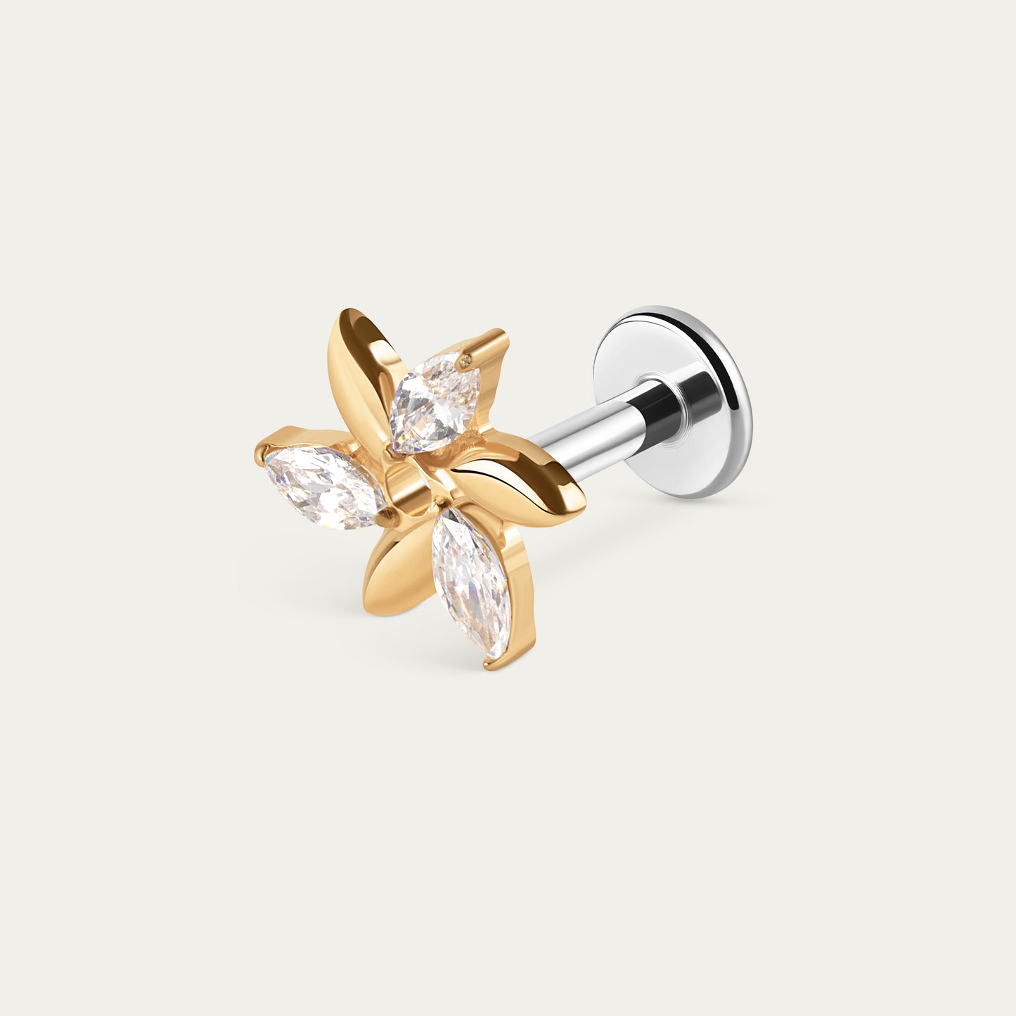 Botanic Blossom Stud in Gold