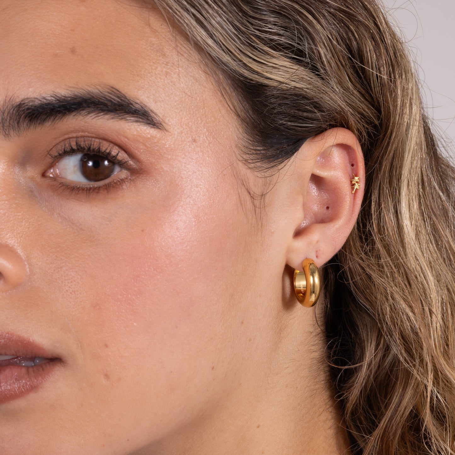 Botanic Leaf Stud in Gold