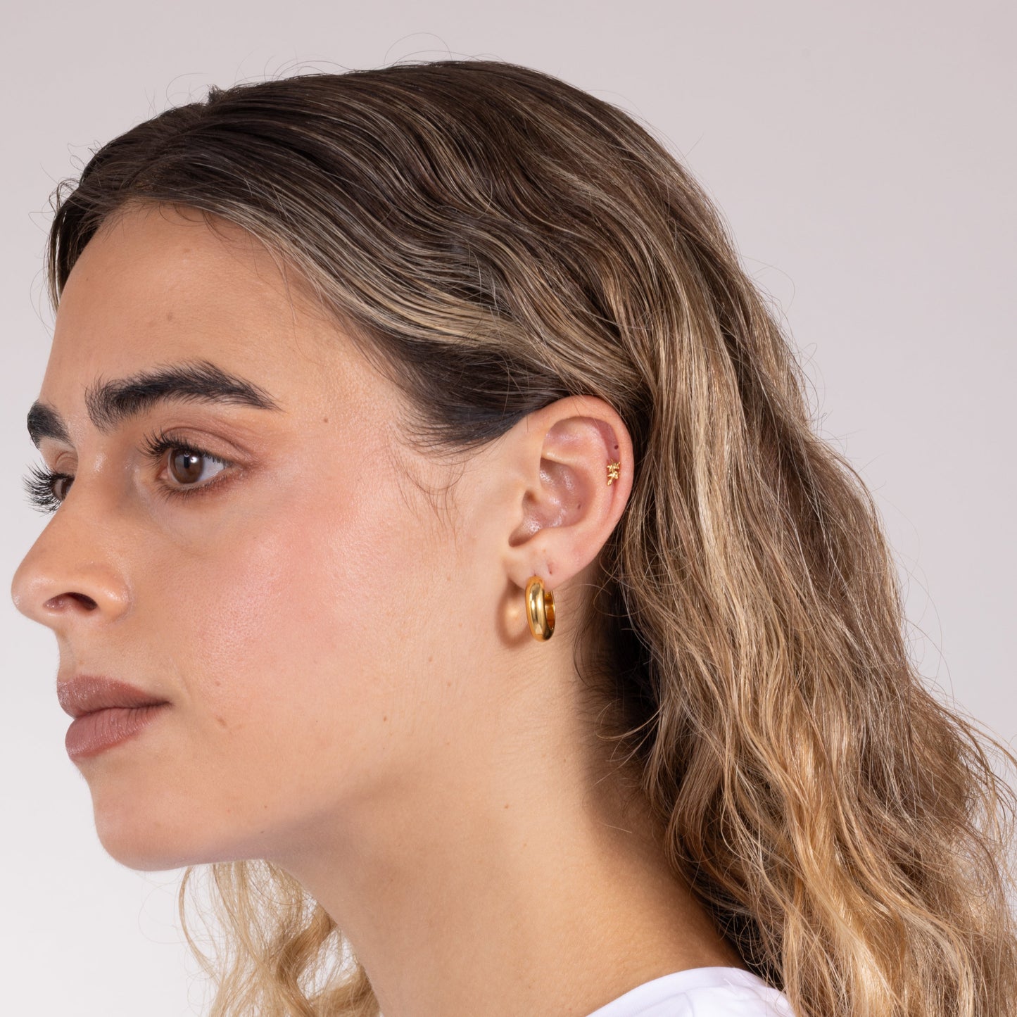 Botanic Leaf Stud in Gold