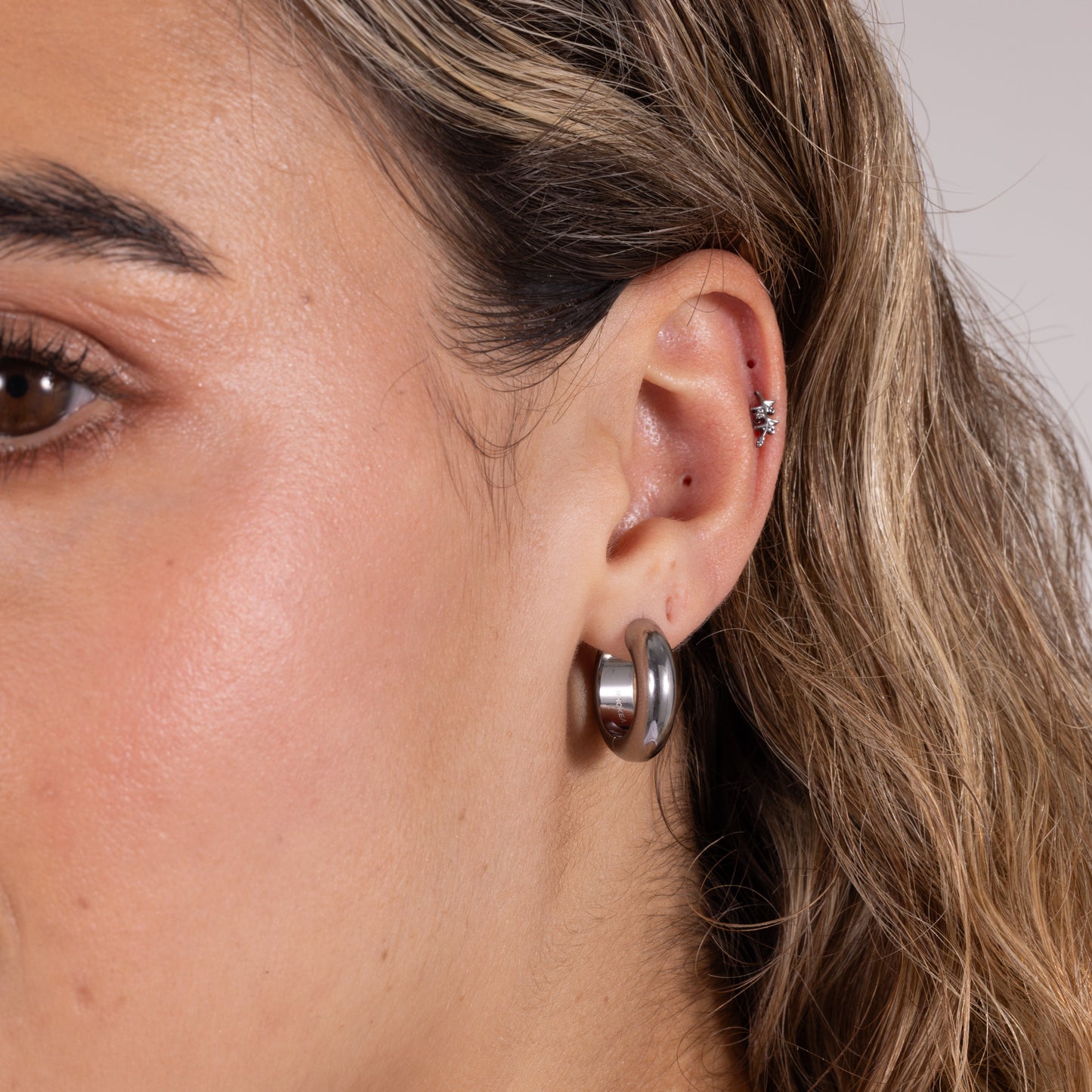 Botanic Leaf Stud in Silver