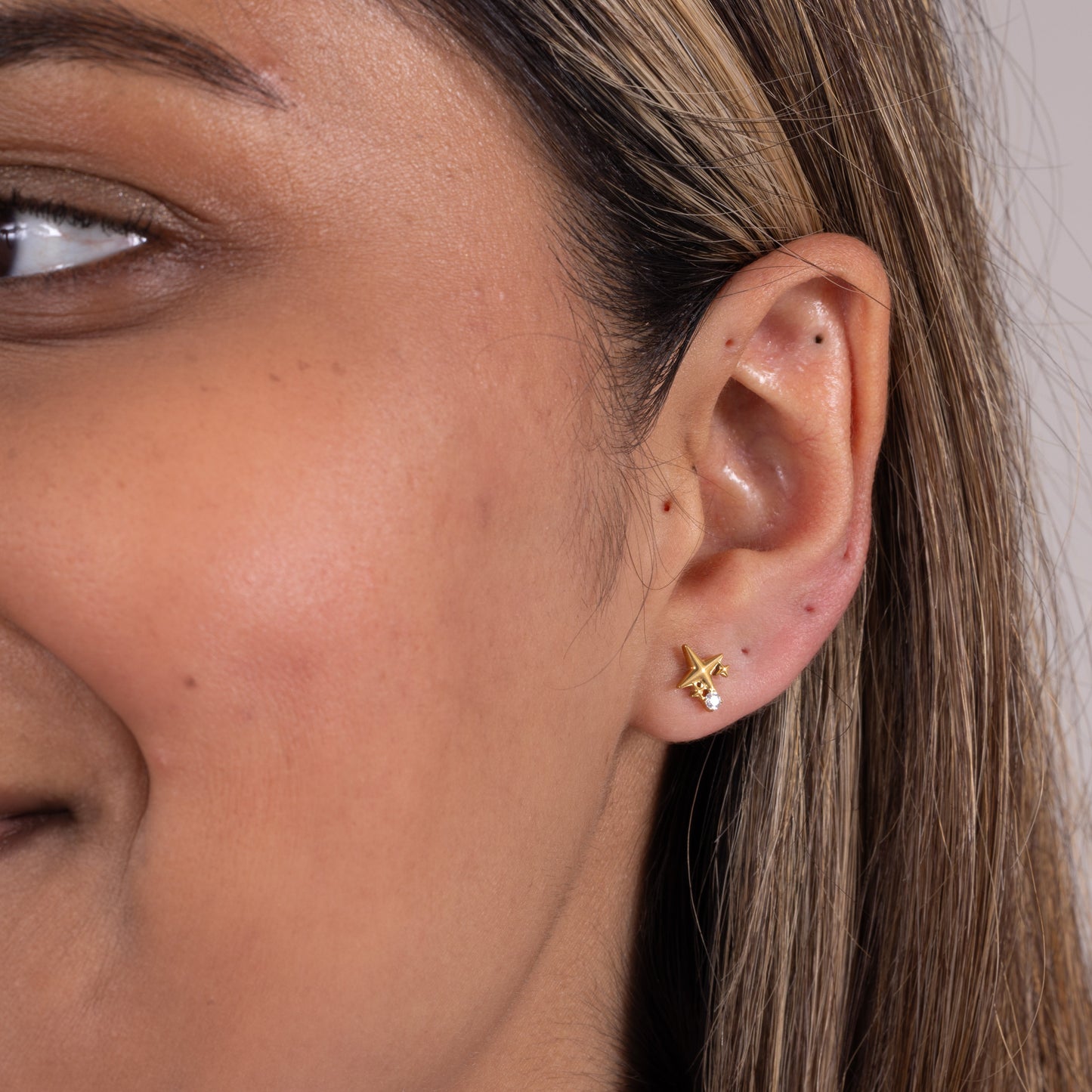 Lunar Comet Stud in Gold