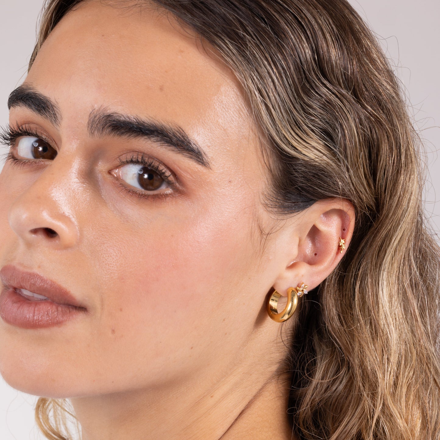 Botanic Blossom Stud in Gold