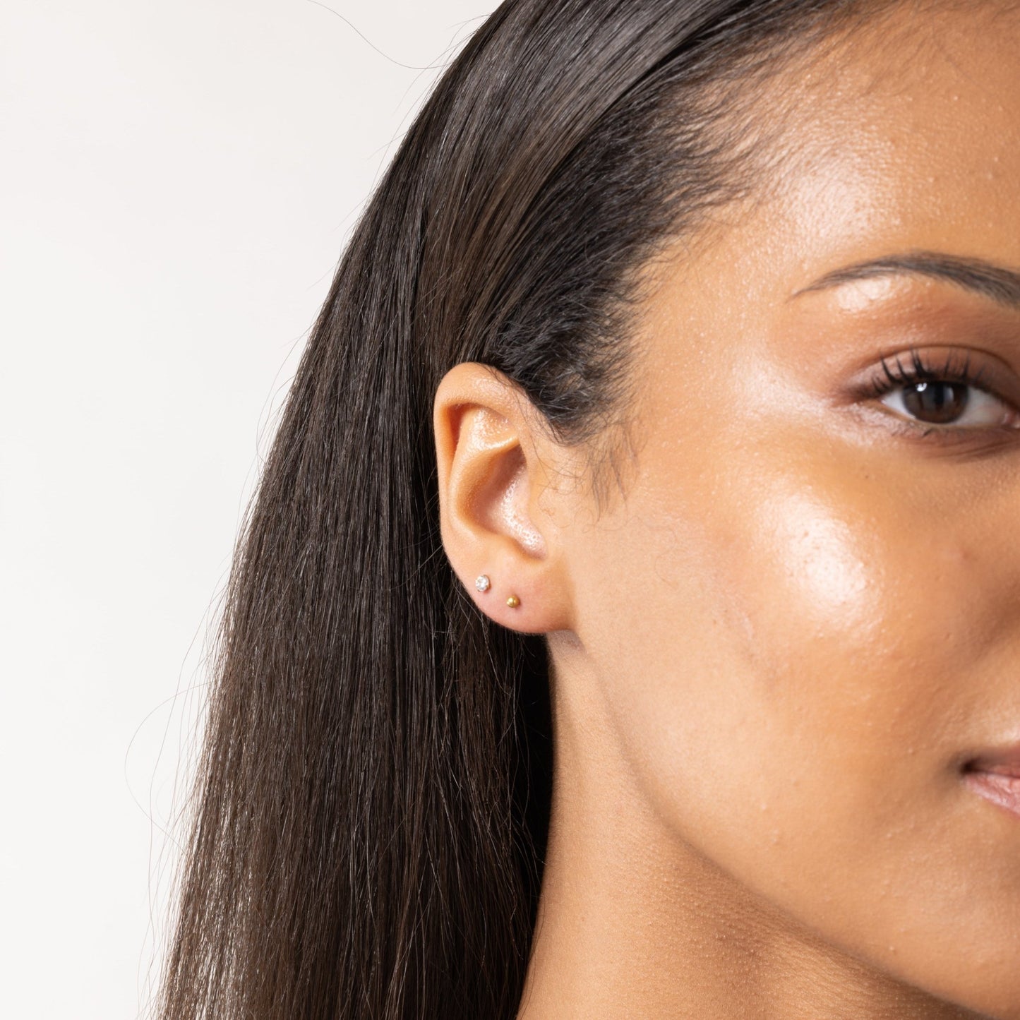 Solid Ball Stud in Gold — titanium — Rhokea