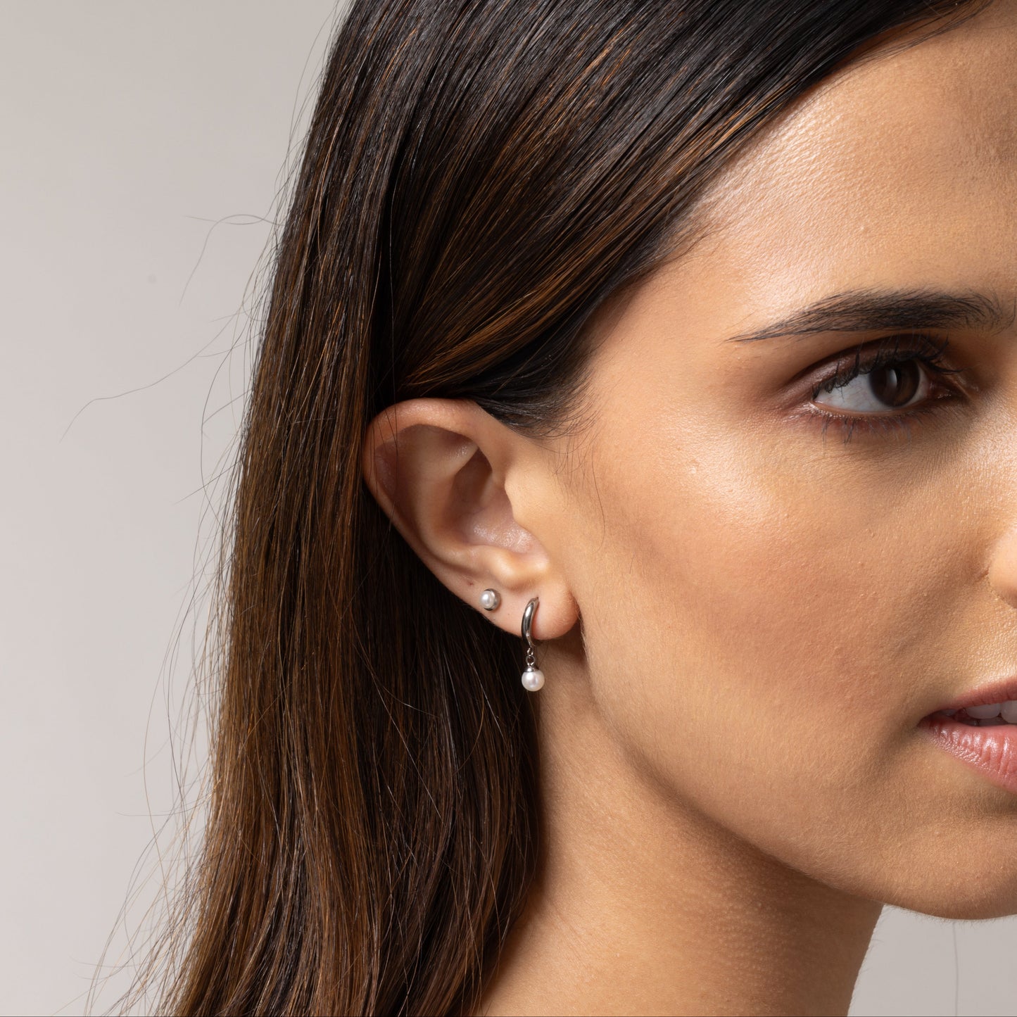 Ethereal Pearl Stud in Silver