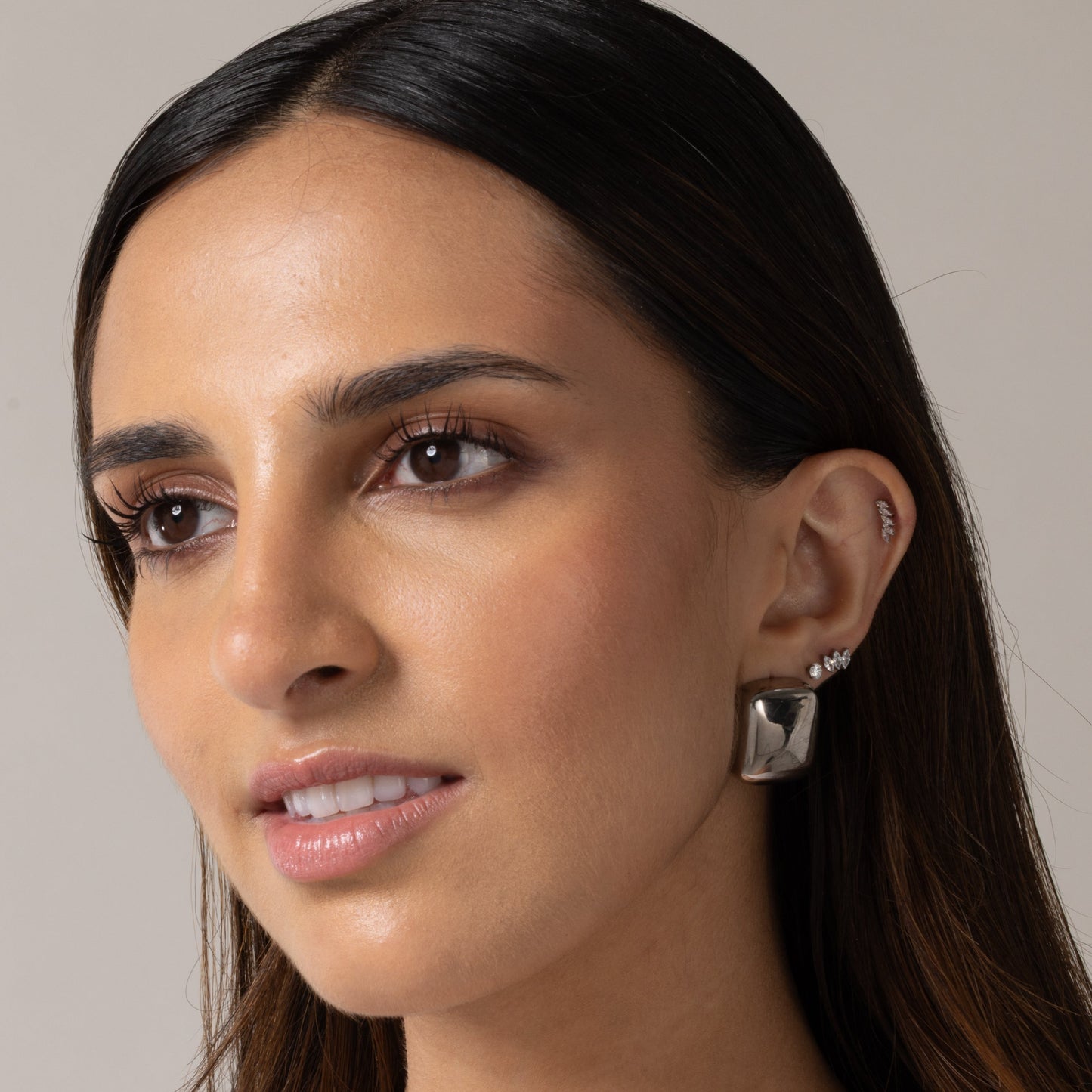 Quintet Marquise Stud in Silver