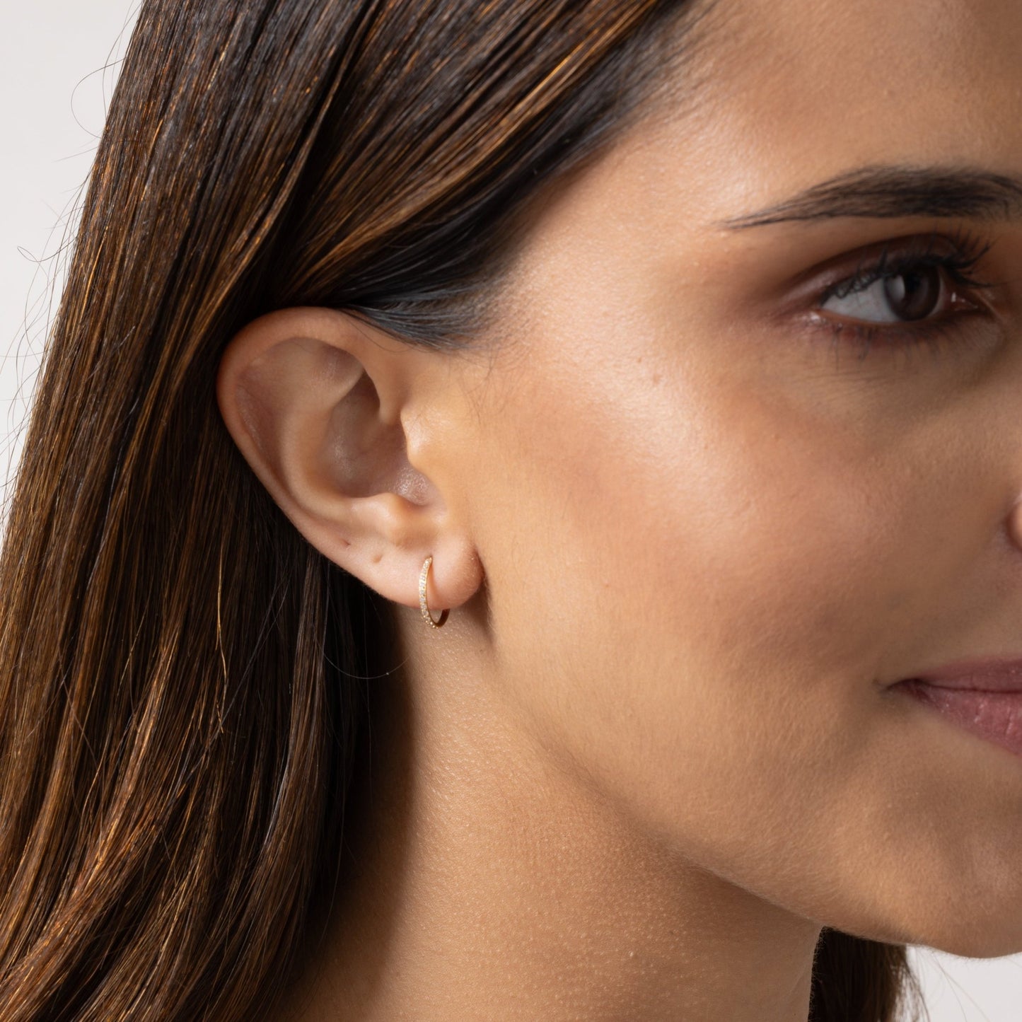 Clarity Hoop in Gold — titanium — Rhokea