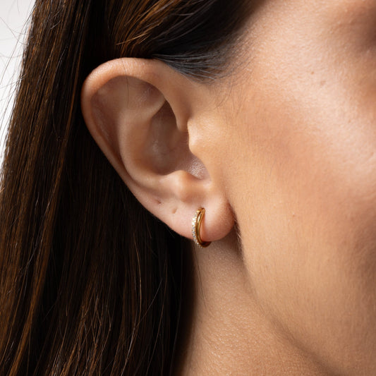 Eclipse Hoop in Gold — titanium — Rhokea