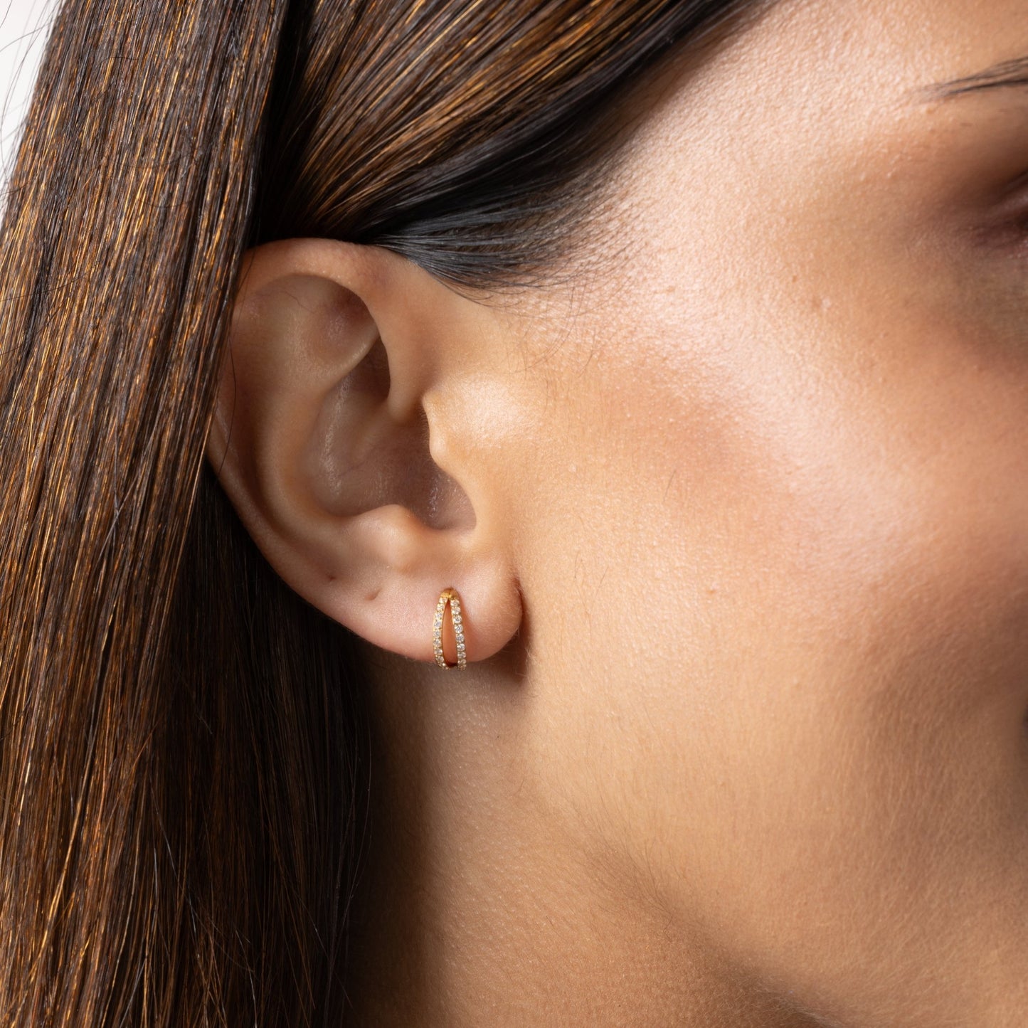 Duet Hoop in Gold — titanium — Rhokea