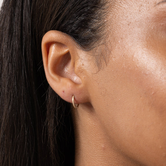 Eternal Hoop in Gold — titanium — Rhokea