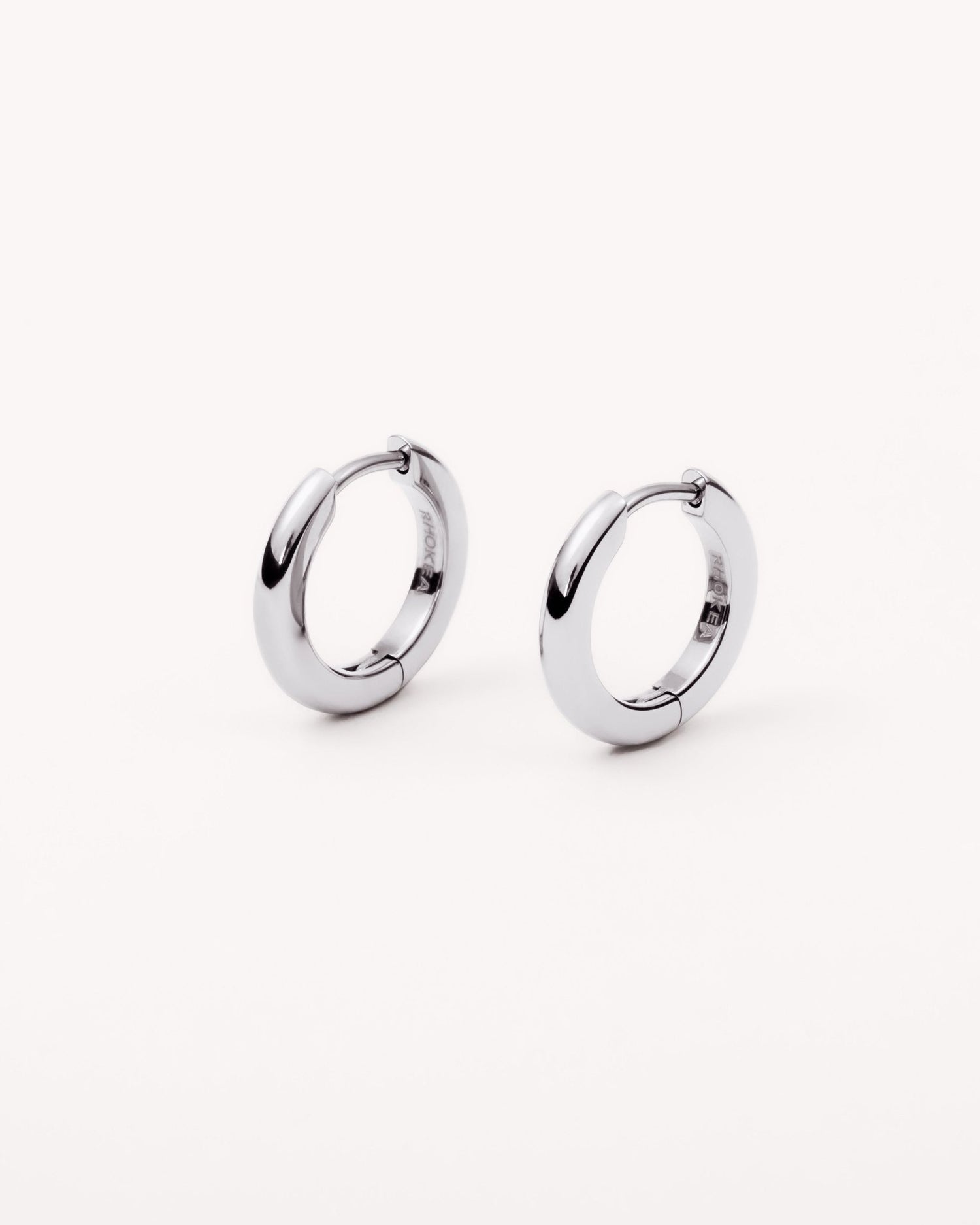 Medium Hoop Earrings in Silver — titanium — Rhokea