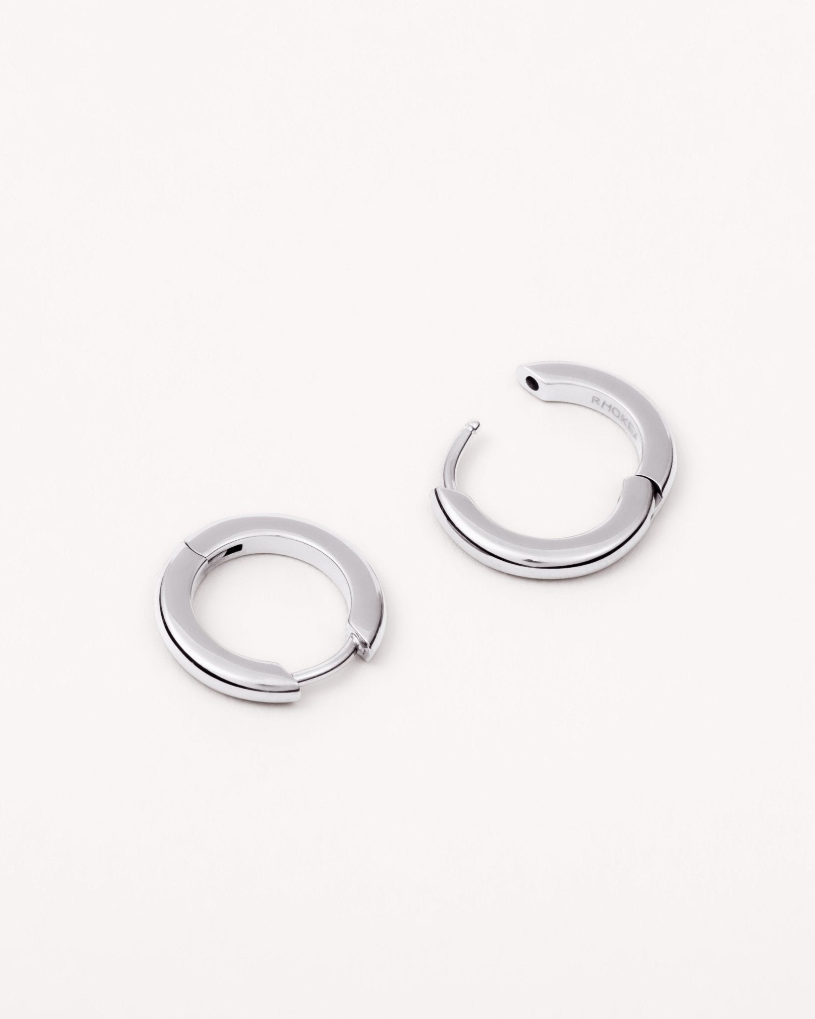 Medium Hoop Earrings in Silver | Titanium Jewellery | rhokea