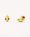 Teardrop Flat Back Stud in Gold — titanium — Rhokea