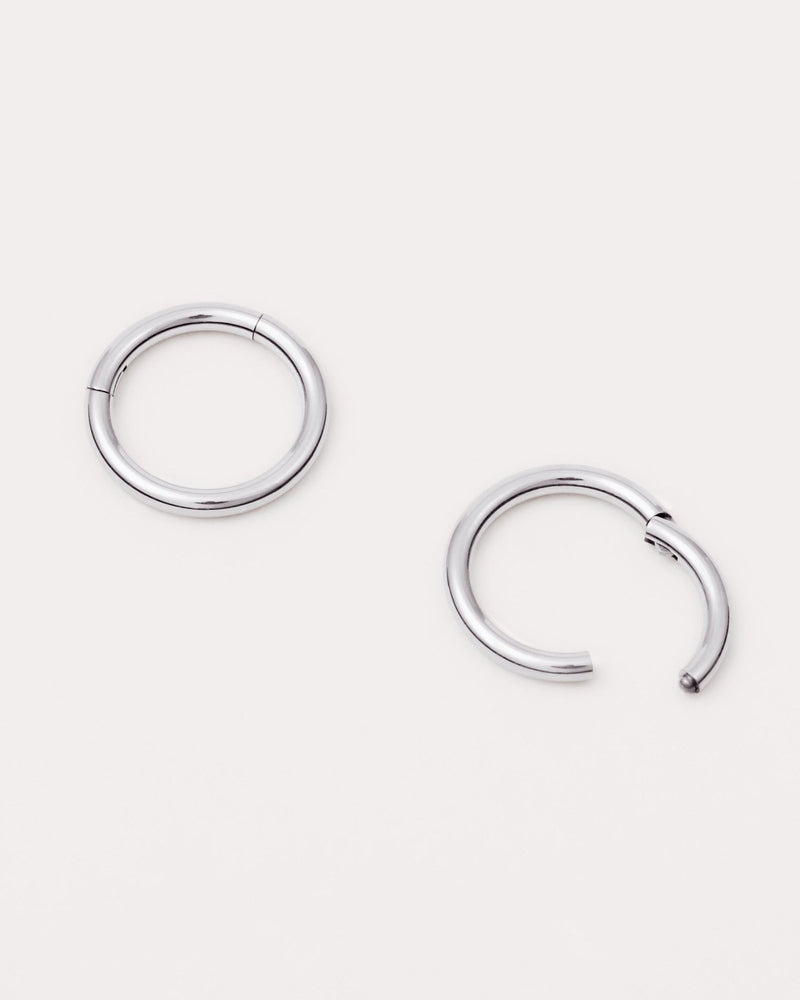 Classic Piercing Hoop in Silver — titanium — Rhokea