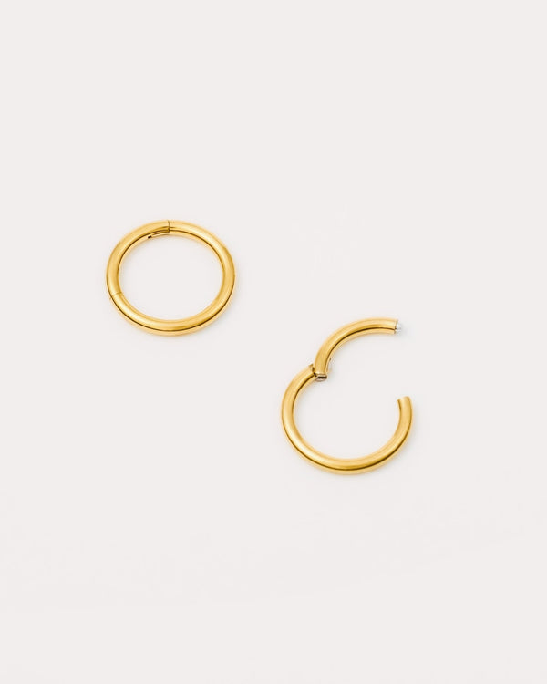 Classic Piercing Hoop in Gold — titanium — Rhokea