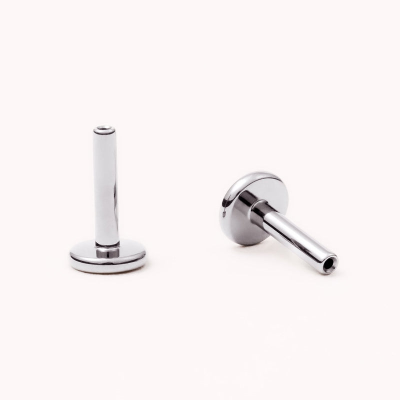 Silver Base • 6mm Post • 1.0mm Gauge — titanium — Rhokea