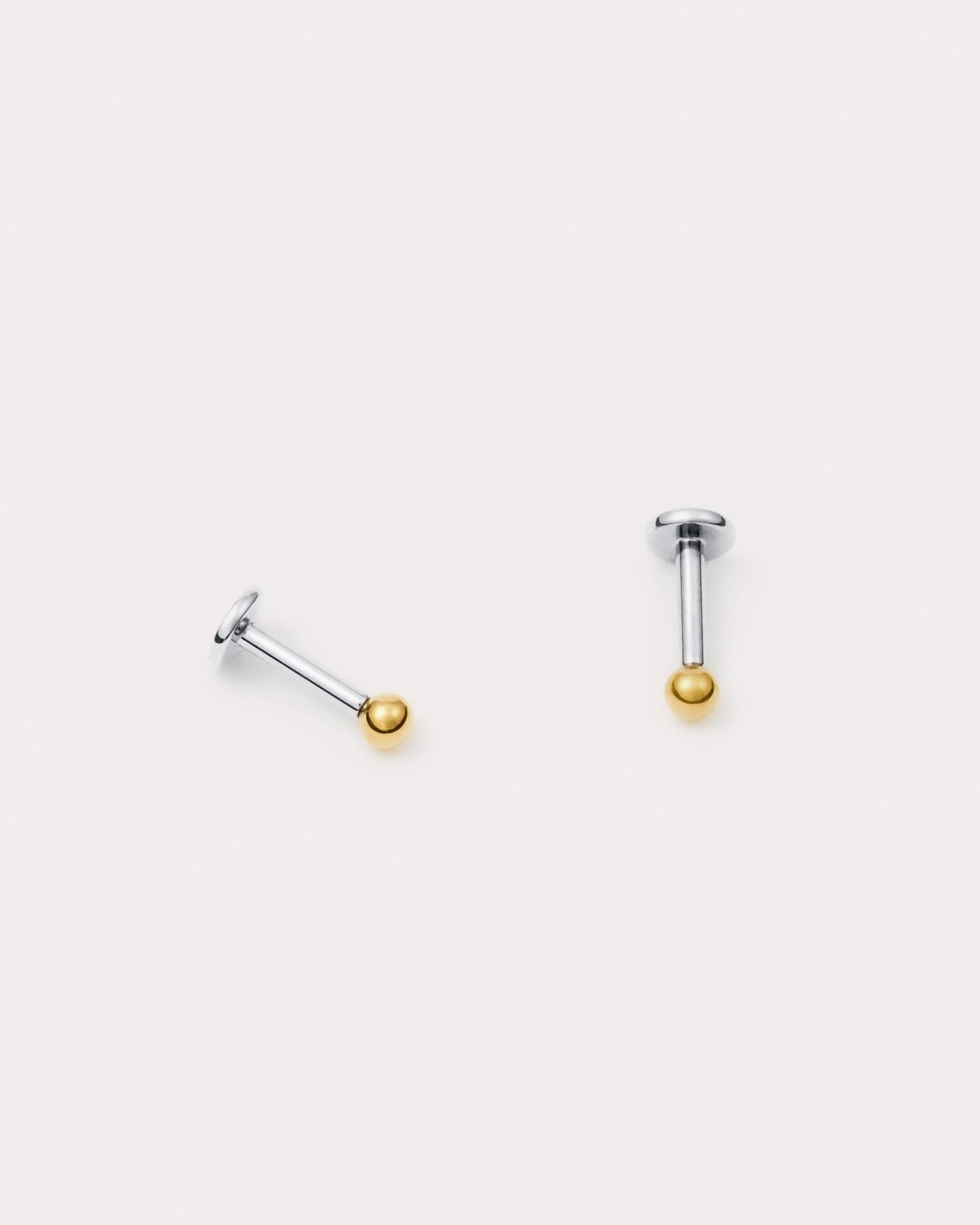 Solid Ball Studs in Gold — titanium — Rhokea
