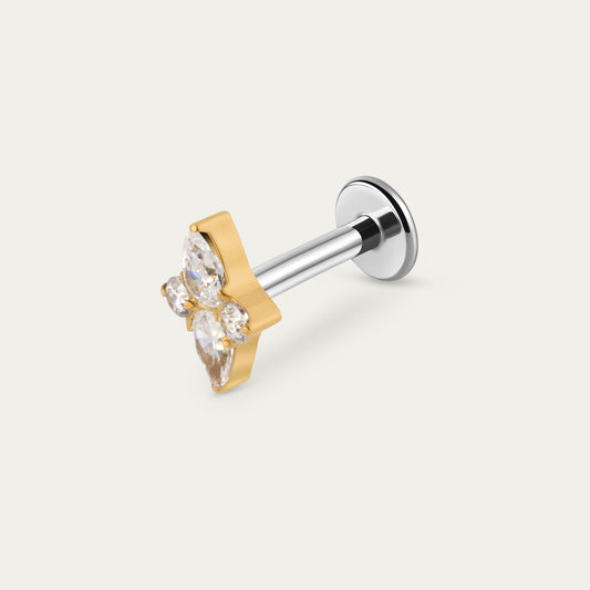 Radiant Cluster Stud in Gold