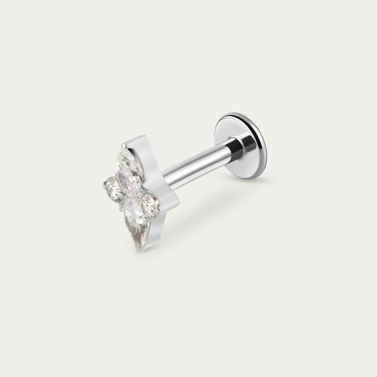 Radiant Cluster Stud in Silver