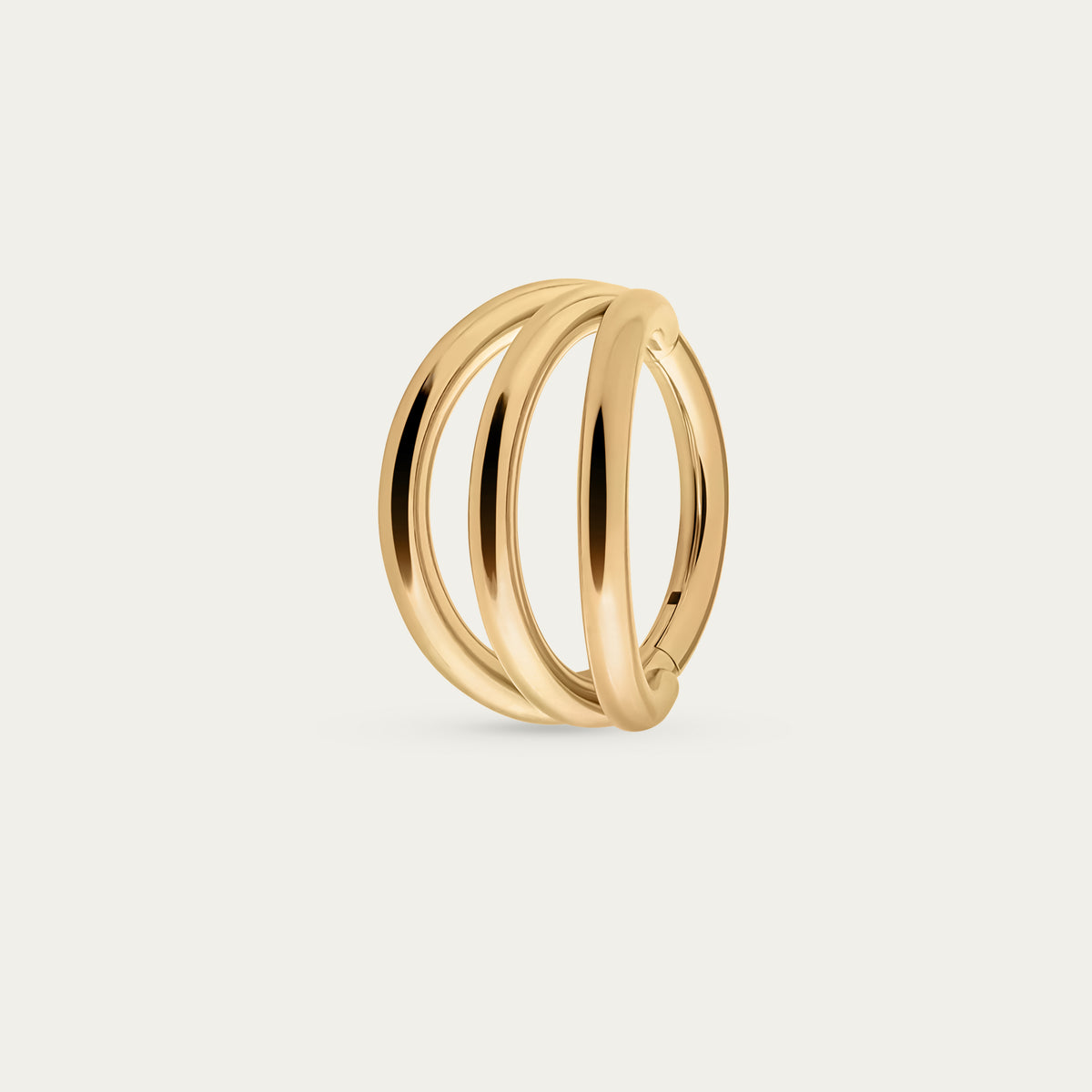 Trinity Hoop in Gold