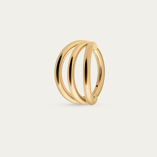 Trinity Hoop in Gold