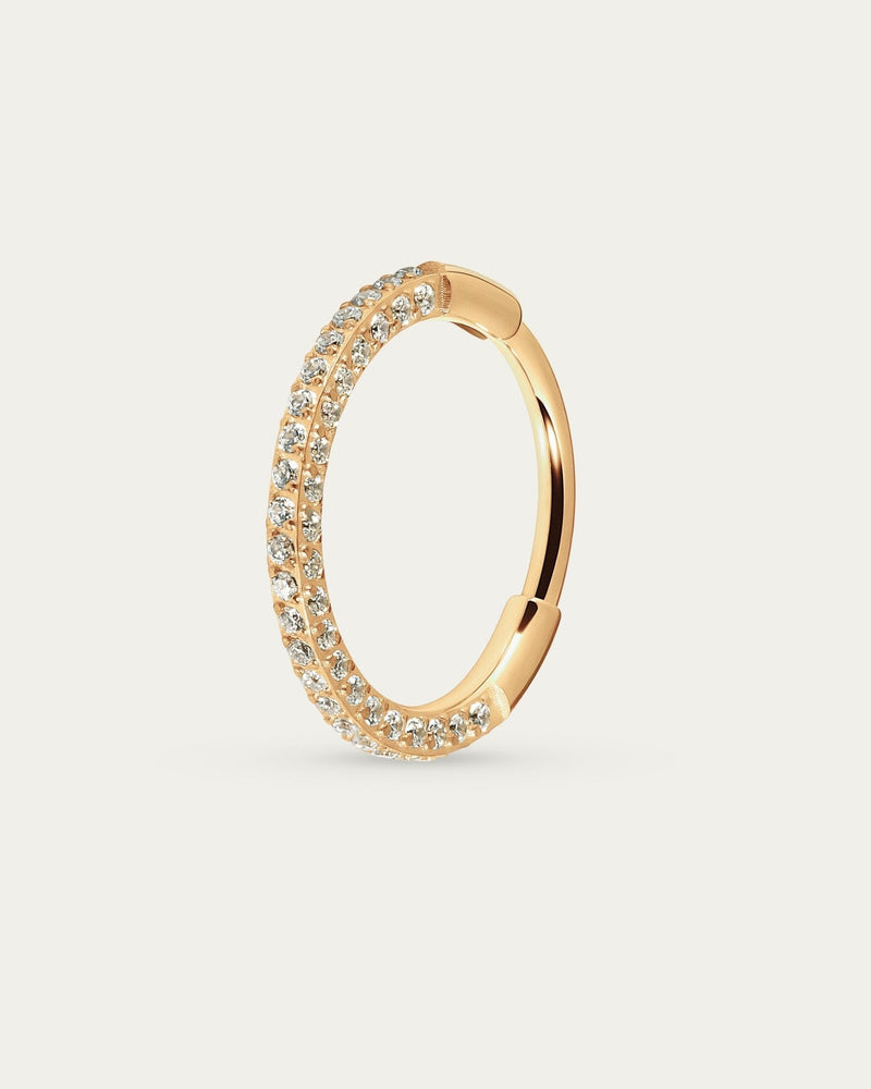Eternal Hoop in Gold — titanium — Rhokea