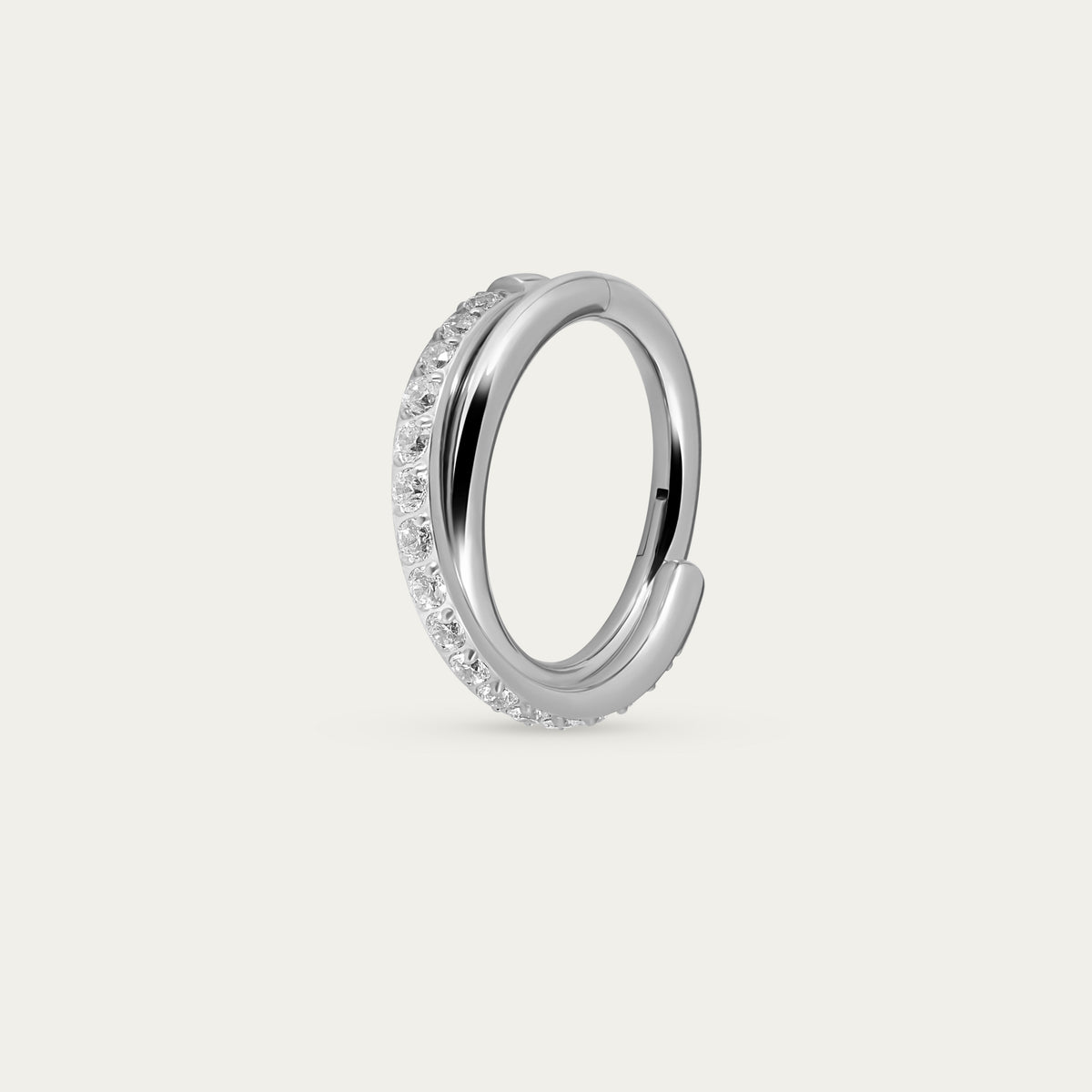 Eclipse Hoop in Silver