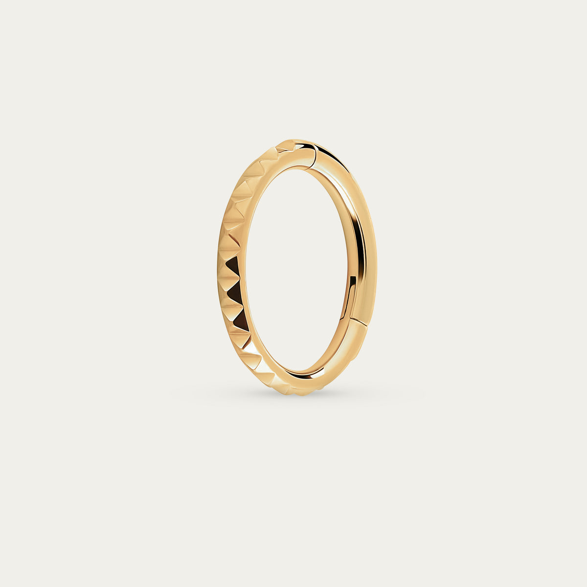 Pyramid Hoop In Gold