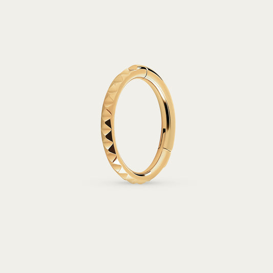 Pyramid Hoop In Gold