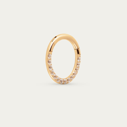 Clarity Daith Hoop in Gold