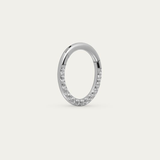 Clarity Daith Hoop in Silver