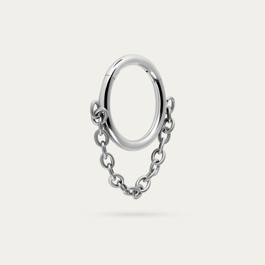 Chain Hoop In Silver