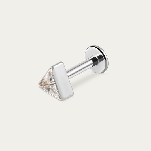 Prism Trilliant Stud in Silver