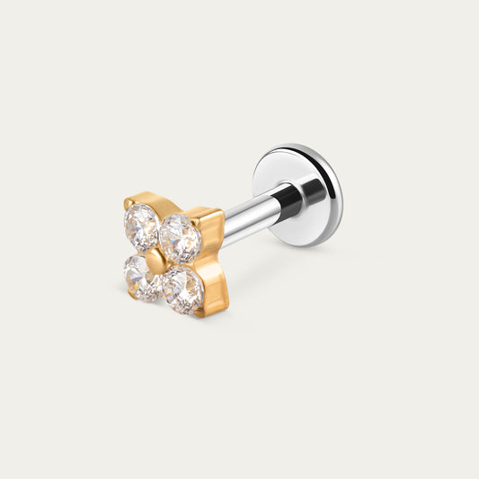 Quartet Cluster Stud in Gold