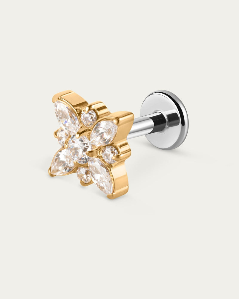 Quintet Cluster Stud in Gold — titanium — Rhokea