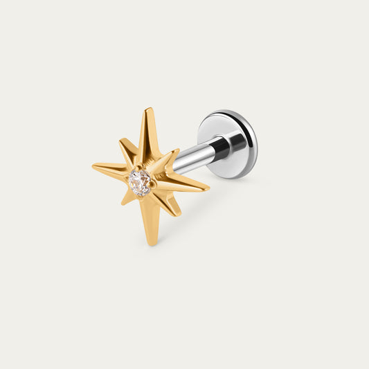 Lunar Star Stud in Gold