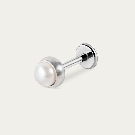 Ethereal Pearl Stud in Silver