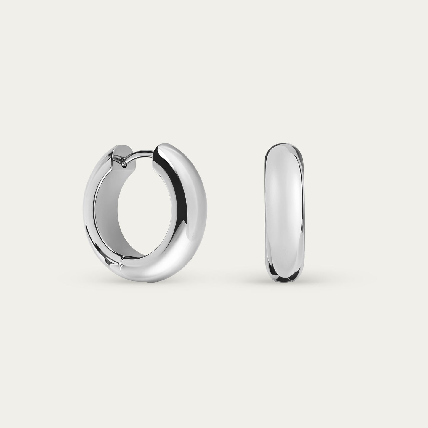 Bold Hoops in Silver