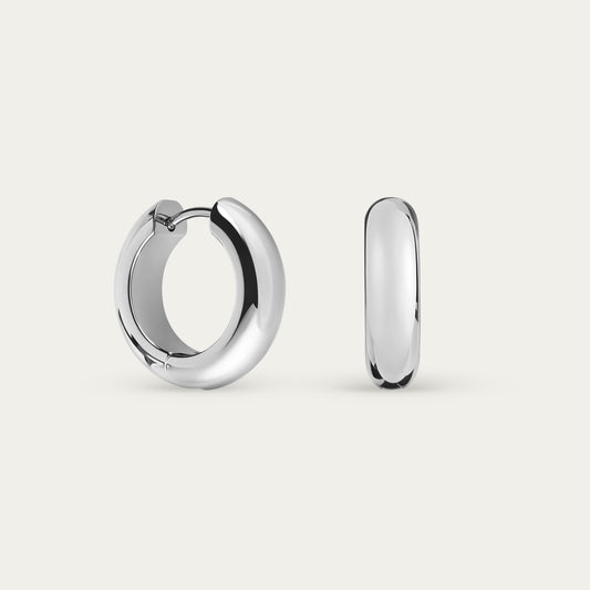 Bold Hoops in Silver