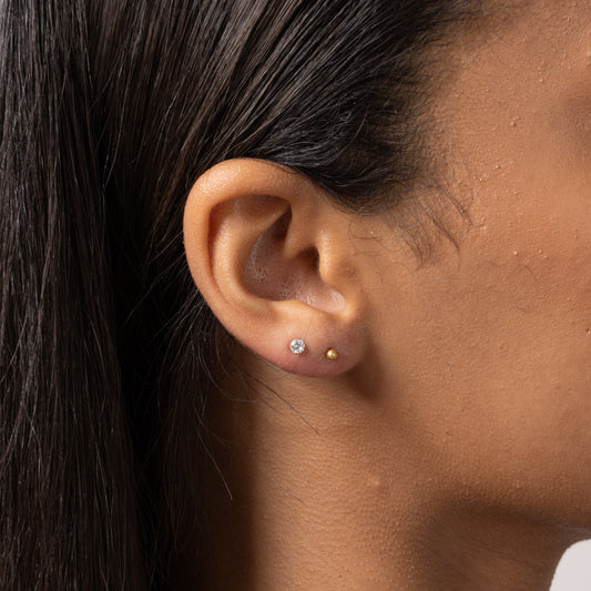 Solid Ball Stud in Gold