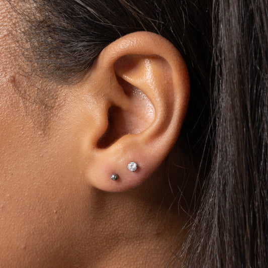 Solid Ball Stud in Silver