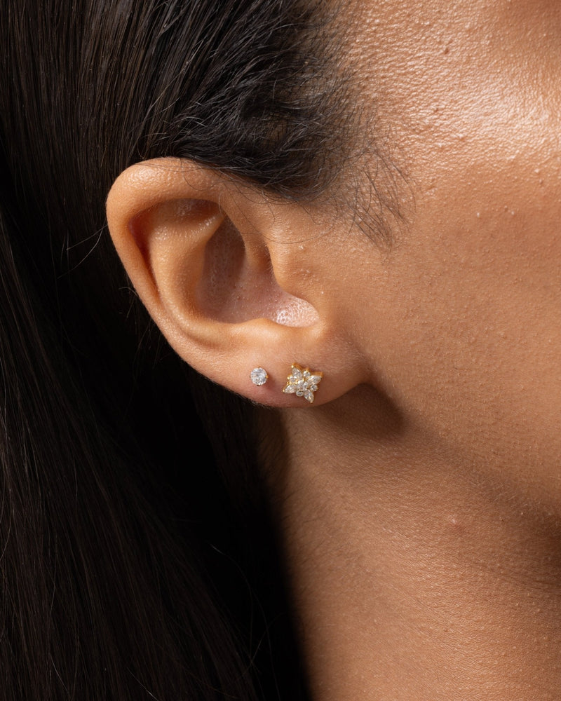 Quintet Cluster Stud in Gold — titanium — Rhokea