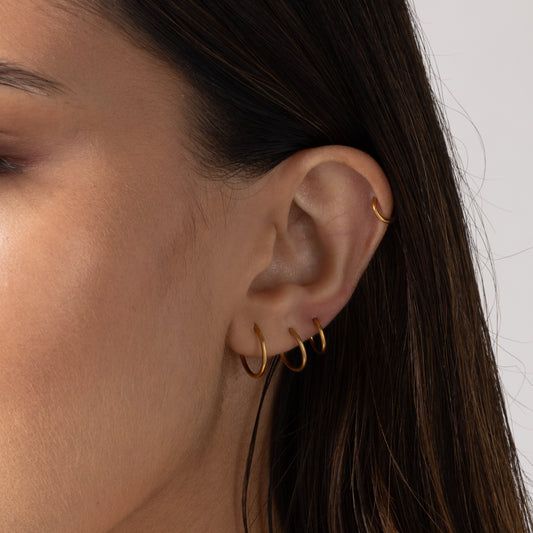 Smooth Hoop in Gold