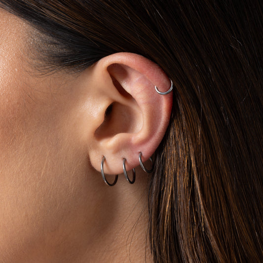 Smooth Hoop in Silver