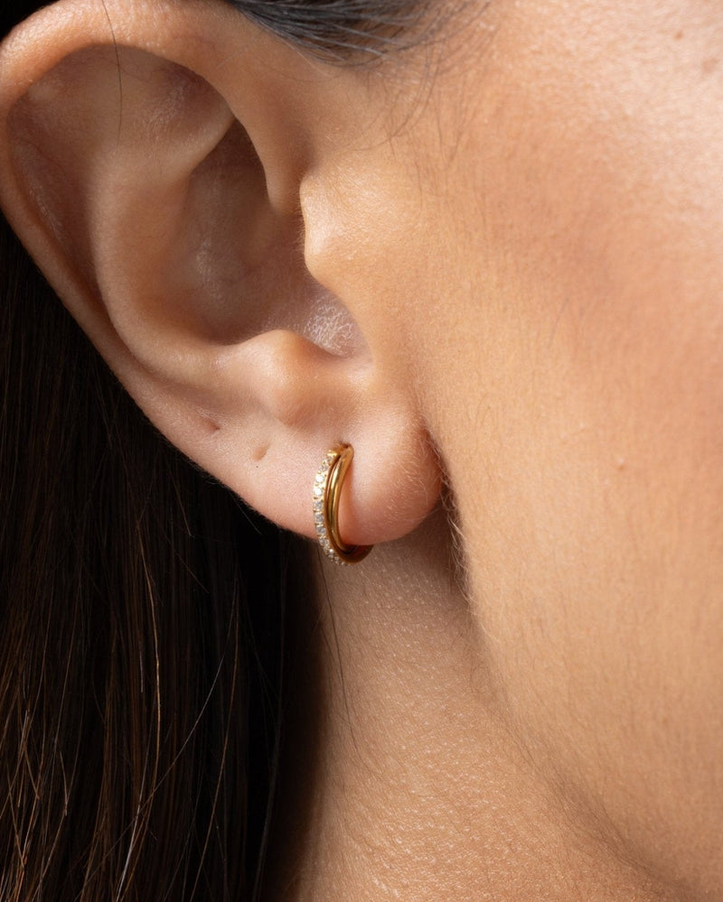 Eclipse Hoop in Gold — titanium — Rhokea